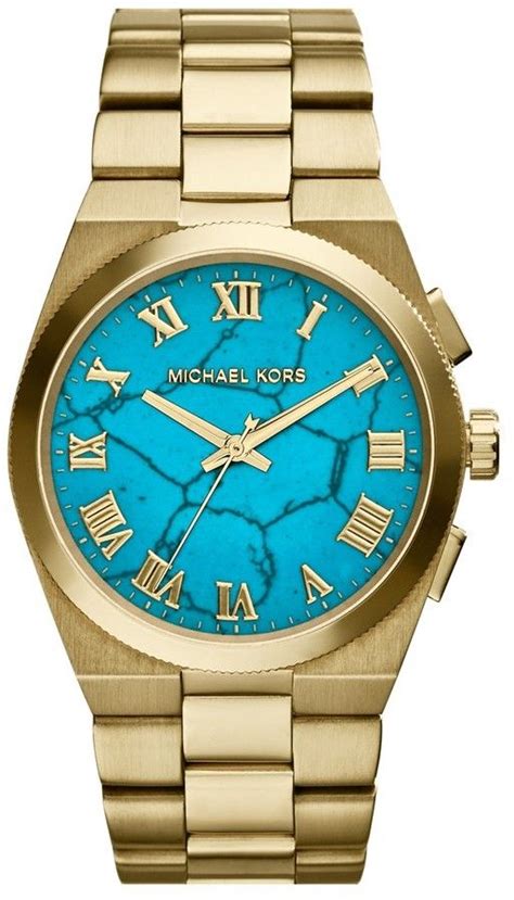 michael kors turquoise face watch